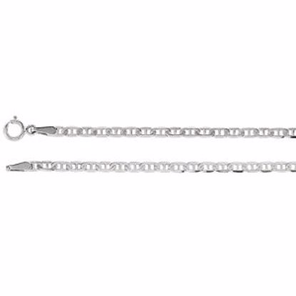 CH484:244659:P 14kt White 2.25mm Anchor 24" Chain
