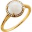 71632:70005:P 14kt Yellow Opal & .05 CTW Diamond Ring