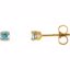 651643:70011:P 14kt Yellow Aquamarine Youth Earrings