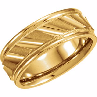 50181:108:P 14kt Yellow 6.75mm Grooved Design Band Size 14.5