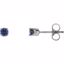 651643:70016:P 14kt White Chatham® Created Blue Sapphire Youth Earrings