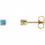 651643:70019:P 14kt Yellow Swiss Blue Topaz Youth Earrings