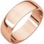 HRL5:619:P 14kt Rose 6mm Half Round Light Band