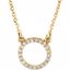 66417:100002:P 14kt Yellow 1/10 CTW Diamond Circle 16" Necklace