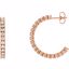 797:60008:P 14kt Rose 1 5/8 CTW Diamond Hoop Earrings