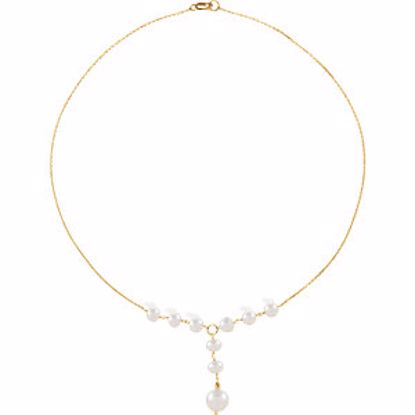 651649:100:P 14kt Yellow Freshwater Cultured Pearl 18" Necklace
