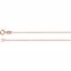 CH12:60028:P 14kt Rose 1mm Solid Rope 16" Carded Chain