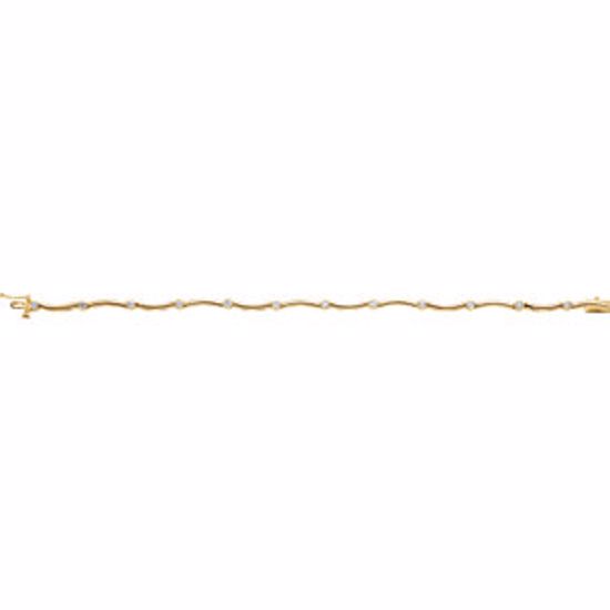 BRC658:60001:P 14kt Yellow .50 CTW Diamond Line Bracelet