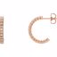 797:60002:P 14kt Rose 1/2 CTW Diamond Hoop Earrings