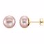 651659:110:P 14kt Yellow 7-8mm Pink Freshwater Cultured Pearl Earrings
