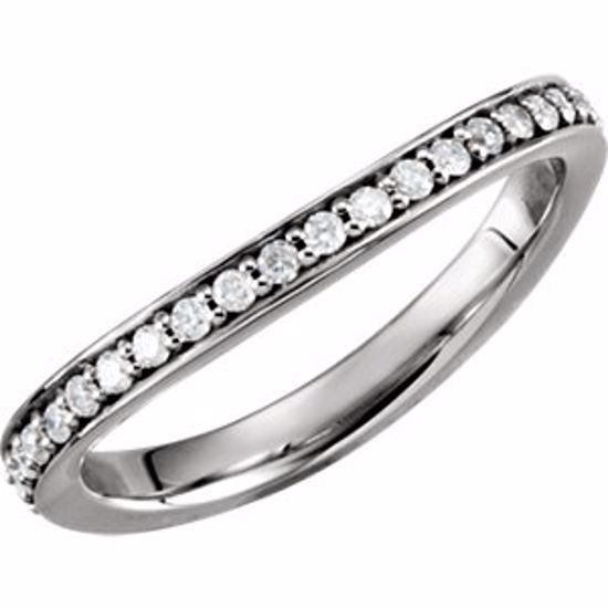 122251:6002:P Platinum 1/3 CTW Diamond Stackable Ring Size 7