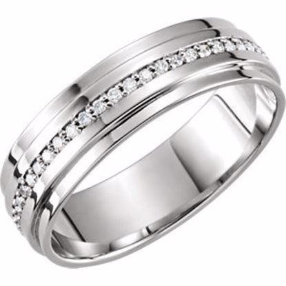 122254:6005:P 14kt White 1/3 CTW Diamond Band Size 11