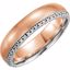 122258:6002:P 14kt White & Rose 6mm 1/4 CTW Diamond Band Size 11