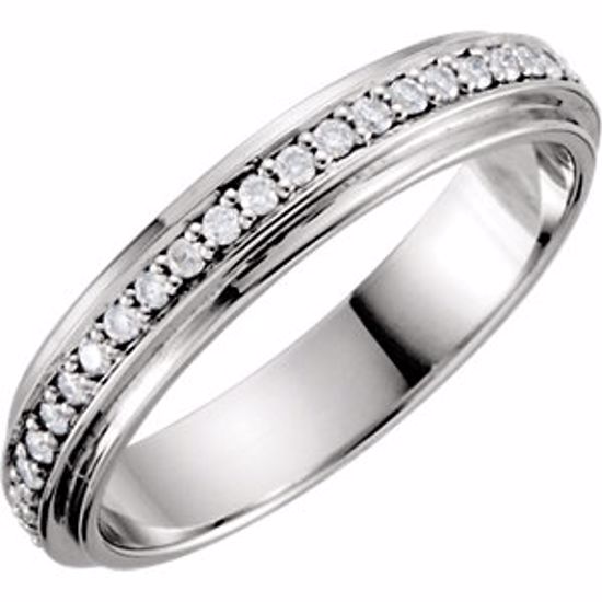 122253:6002:P Platinum 4mm 1/3 CTW Diamond Duo Band Size 7