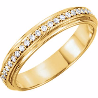 122253:6000:P 14kt Yellow 4mm 1/3 CTW Diamond Duo Band Size 7