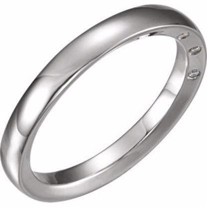 122263:6004:P 14kt White 4mm .03 CTW Diamond Accented Band Size 11