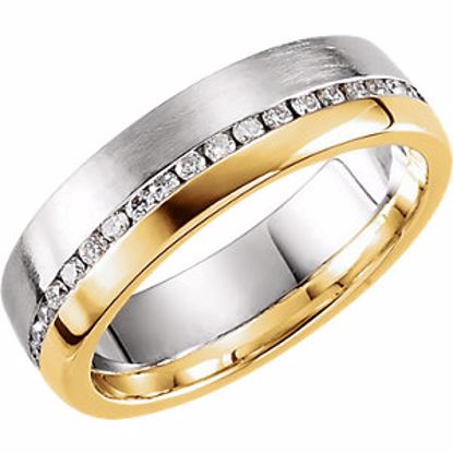 122262:6000:P 14kt White & Yellow 6mm 1/3 CTW Diamond Band Size 11
