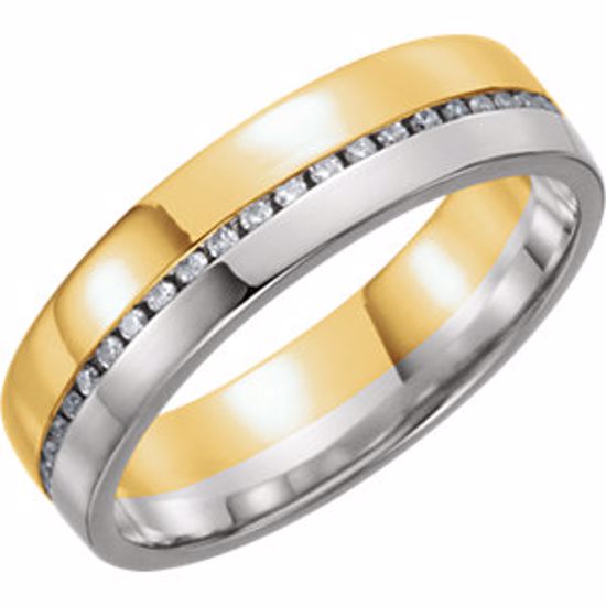 122262:6004:P 14kt Yellow & White 6mm 1/3 CTW Diamond Band Size 7
