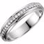 122253:6004:P 14kt White 4mm 1/3 CTW Diamond Duo Band Size 11
