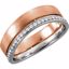 122256:6002:P 14kt Rose & White 6.5mm 1/3 CTW Diamond Band Size 11