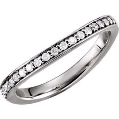 122251:6018:P Platinum 1/3 CTW Diamond Stackable Ring Size 6.5
