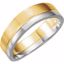 51336:101:P 14kt Yellow & White 6mm Ladies Duo Band Size 7