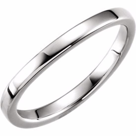 51333:128:P Platinum 1.65mm Ladies Stackable Band Size 8