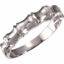 10610:33915:P 10kt White 5mm Ladies Bamboo Design Tapered Band