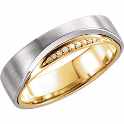 122255:6004:P 14kt White & 14kt Yellow .05 CTW Diamond Ring Size 11