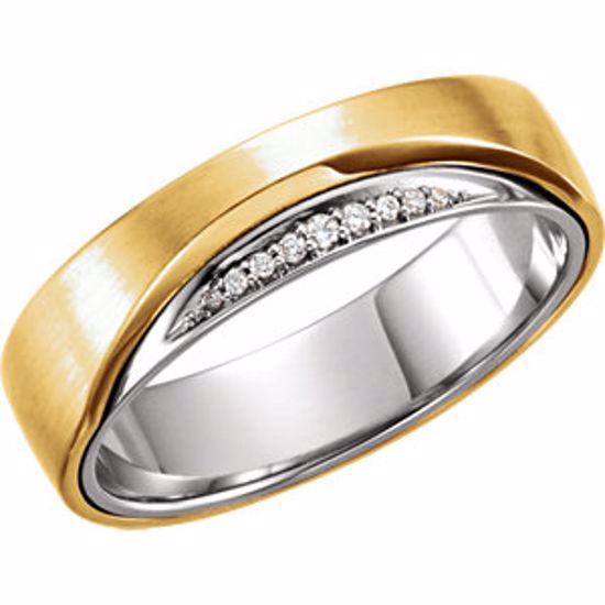 122255:6003:P 14kt Yellow & 14kt White .05 CTW Diamond Ring Size 11