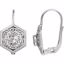 651517:60002:P 14kt White Filigree Design Earring Mountings