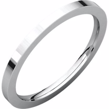 FIR5.5:654:P 14kt White 1.5mm Flat Comfort Fit Band