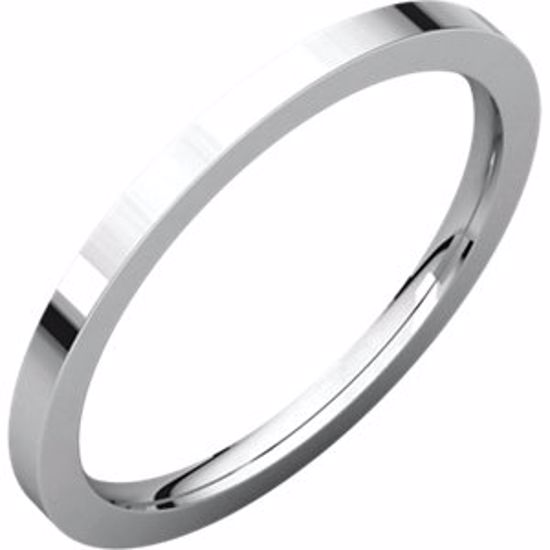 FIR5.5:654:P 14kt White 1.5mm Flat Comfort Fit Band