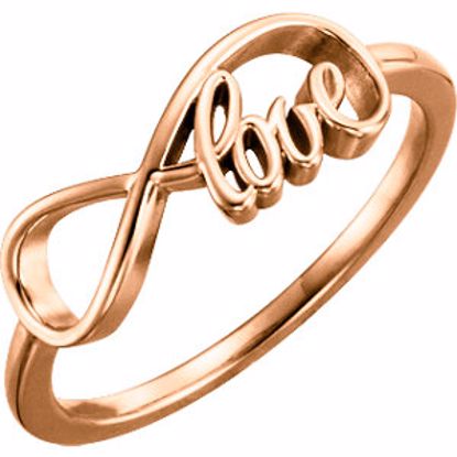 51380:104:P Continuum Sterling Silver Love Infinity Design Ring