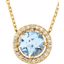 86066:104:P 14kt Yellow Aquamarine & .06 CTW Diamond 16" Necklace