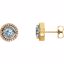 86069:114:P 14kt Yellow Aquamarine & 1/10 CTW Diamond Earrings