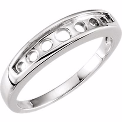 4554:57210:P Sterling Silver 7-Stone Anniversary Ring Mounting