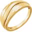 51371:1001:P 14kt Yellow Hammered Wrap Ring