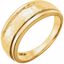 51372:1001:P 14kt Yellow Hammered Ring with Beveled Edges 