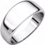 HRT6:148666:P 10kt White 8mm Half Round Tapered Band