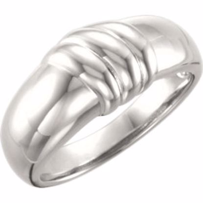 51390:104:P Continuum Sterling Silver 7.4mm Dome Design Ring