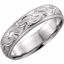 51328:112:P Platinum 6mm Hand-Engraved Band Size 12