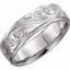 51324:106:P Platinum 6mm Hand-Engraved Band Size 6