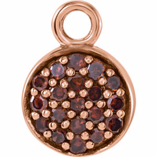 28967:101:P 14kt Rose 1/10 CTW Brown Diamond Dangle