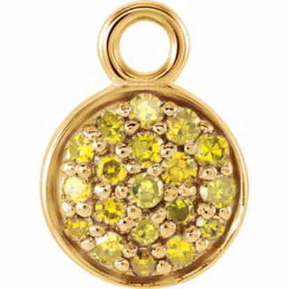28969:101:P 14kt Yellow 1/10 CTW Yellow Diamond Dangle