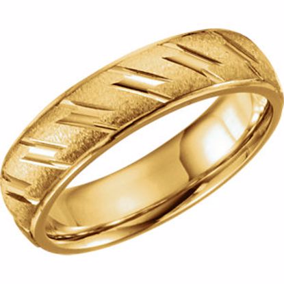 5716:129293:P 10kt Yellow 6mm Comfort-Fit Design Band Size 10.5