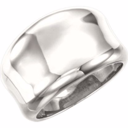 51396:101:P 14kt Yellow Concave Ring