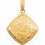 86108:1001:P 14kt Yellow Hammered Square Pendant