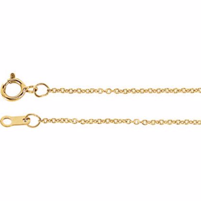 CH132:6027:P Yellow Gold Filled 1mm Solid Cable 16" Chain