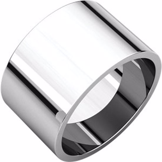 F6:104:P Sterling Silver 12mm Flat Band